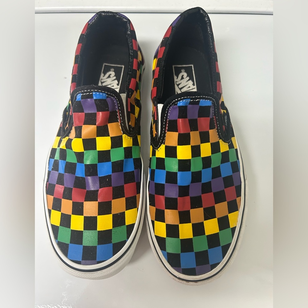 Vans Colorful Checkered Slip-On Sneakers